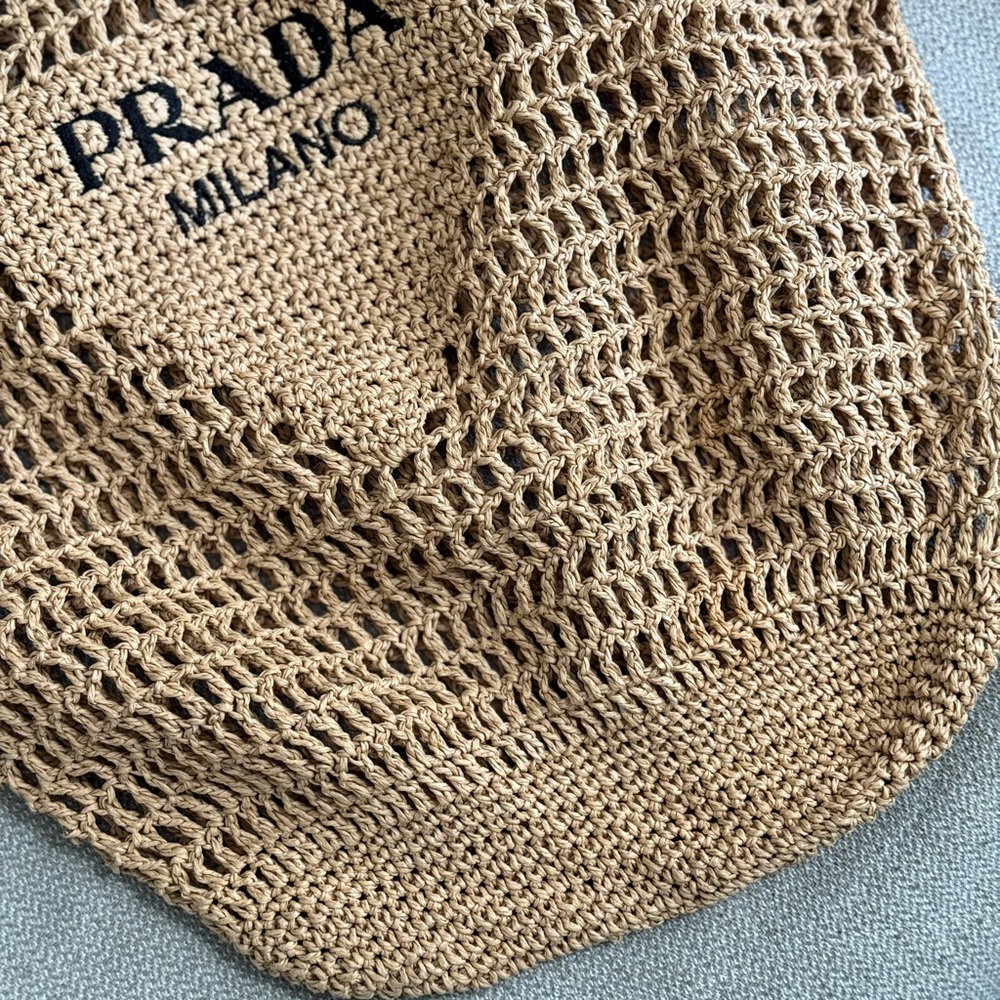 Brown Crochet Tote Bag - Picture 3 of 5